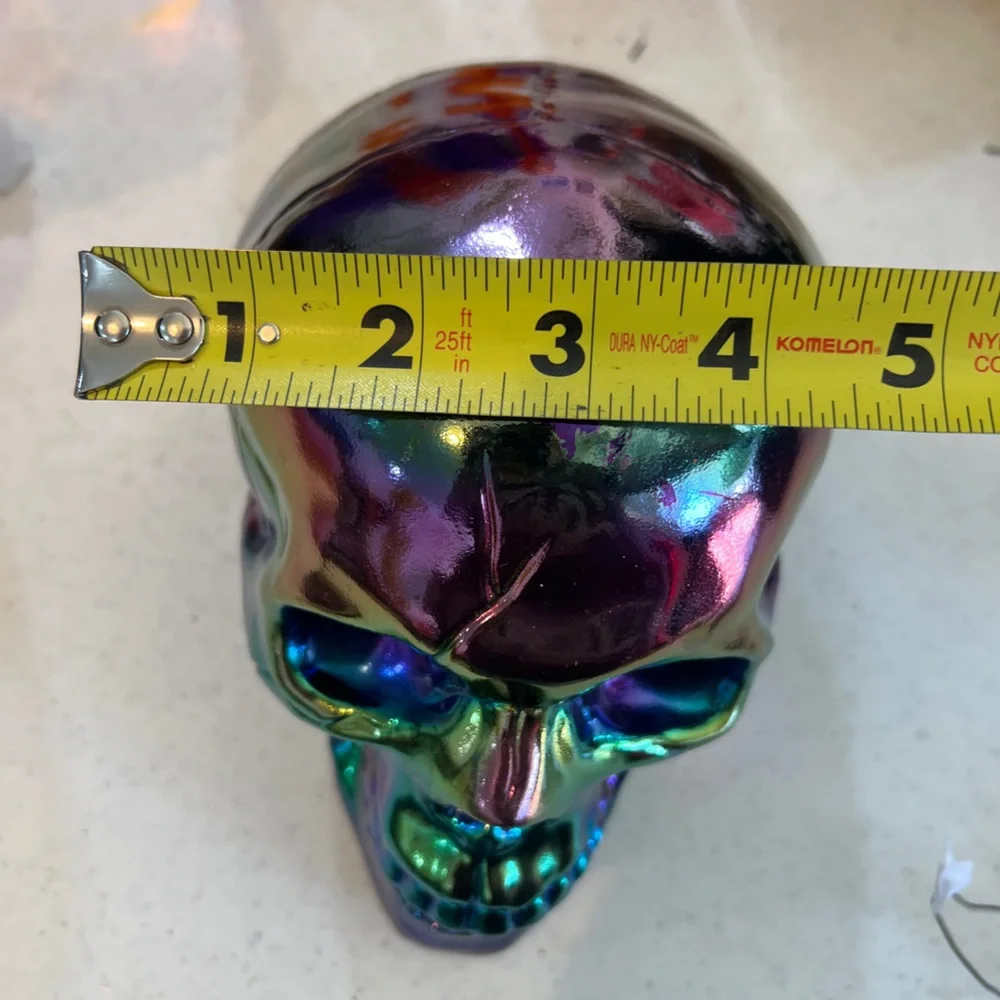 Iridescent Halloween Plastic Skull